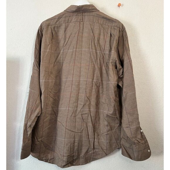 Lincs DC & Company Mens Button-Down Plaid Shirt Size XL Brown Long Sleeve Casual - Picture 2 of 10